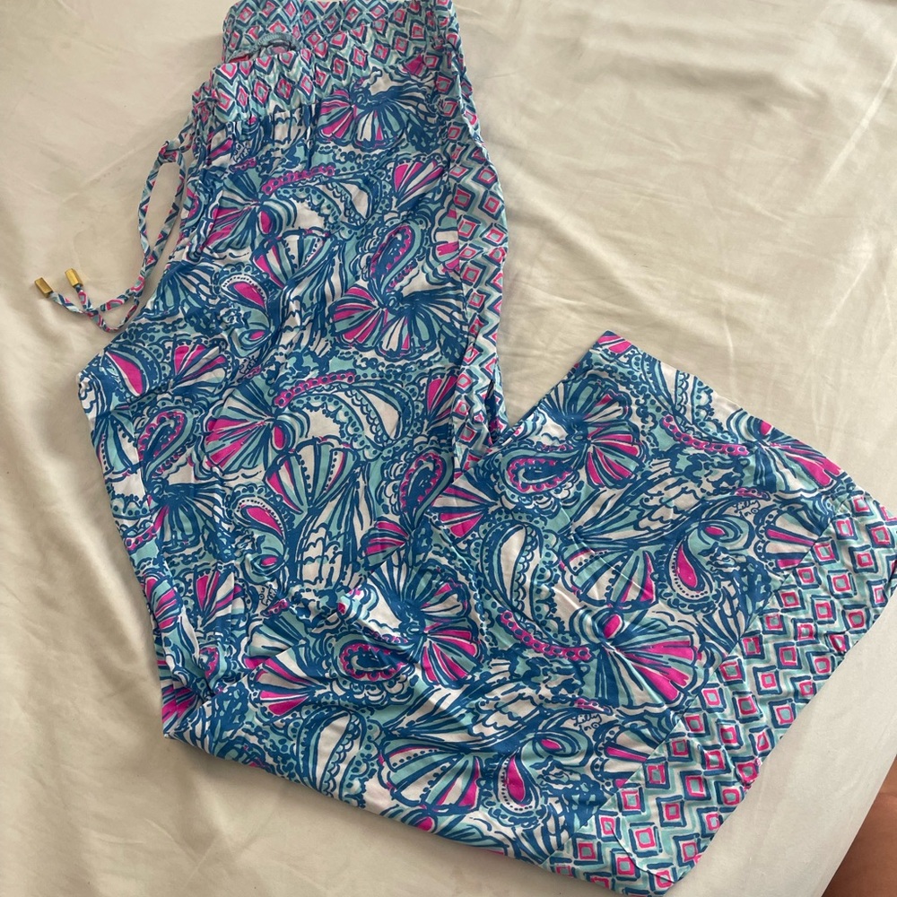 Lilly Pulitzer x Target Blue and Pink Patterned Pants